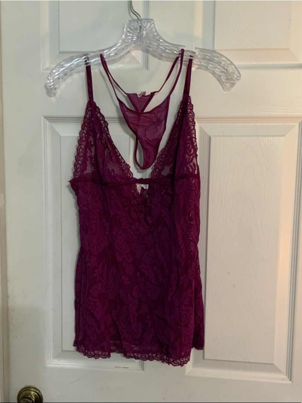 Victoria's Secret Plum Lace Chemise Nightgown